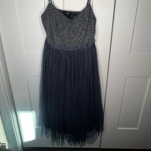 Needle & Thread Coppelia Ballerina Tulle Sequin Midi Dress Women's Size 10